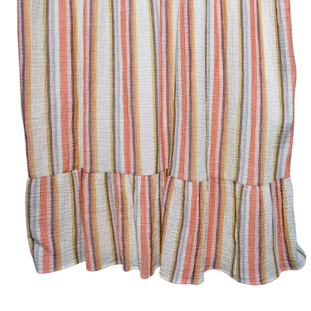 Lane Bryant Colorful Striped Lace-Up Neck Swing Dress Women's Plus Size 16 - Picture 7 of 10